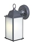 Woodbridge Lighting 60001WL-BKP Energy Saving 1-Light Outdoor Wall Sconce, Powder Coat Black [並行輸入品]