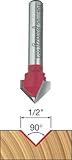 Freud 20-104 1/2-Inch Diameter 90-Degree V-Grooving Router Bit with 1/4-Inch Shank [並行輸入品]