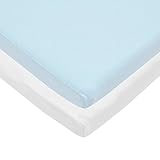 Pindaboo Cradle Fitted Sheet Blue & White by Pindaboo