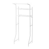 平安伸銅工業 HEIAN SHINDO スリムランドリーラック 棚2段 ハンガーバー付き マットホワイト 幅61-82×奥行53×高181cm HSR-2WH