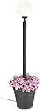 European 00380 Patio Lamp Black Body With White Globe and Planter 85-inches Tall [並行輸入品]