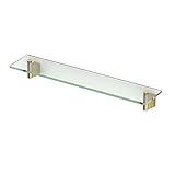 Gatco 4726 Bleu, Glass Shelf In Matte Brass by Gatco