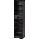 山善 本棚 幅45×奥行29×高さ183.5cm 棚板高さ調節可能 壁にぴったり 組立品 ジョイブラウン CPB-1845DW(JB)