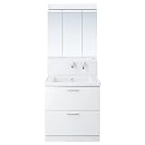 TOTO 洗面化粧台セット(KZ) 750mm スウィング三面鏡(蛍光灯)+2段引き出し パナシェホワイト KZ77A1W