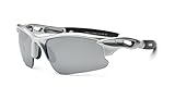 Real Kids Shades Blaze Polycarbonate Frame with Mirror Sunglasses (Lens 7 Plus, Silver Sweep) by Rea