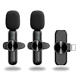 ピンマイク ワイヤレス ラベリアマイク スマホ・ビデオマイク クリップ式 収音 外付け ミニマイクusb 2.4GHz 20M伝送 360°集音 ノイズリダクション プラグ＆プレイ Tik Tok、YouTube、生放送、vlog撮影、動画、インタビュー等適用 (iphone用/送信機*2受信機*1)