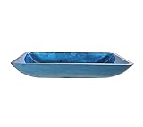 Kraus GVR-204-RE Irruption Blue Rectangular Glass Vessel Bathroom Sink Kraus [並行輸入品]