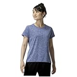 [ミズノ] トレーニングウェア 半袖 Tシャツ ナビドライ 吸汗速乾 インナー 肌着 UPF15 日焼け防止 32MAC390/32MAC394 レディース ライトネイビー杢/ライトグレー S
