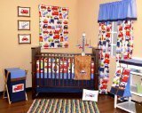 Transportation Multicolor 10 pc Crib Set by Bacati [並行輸入品]