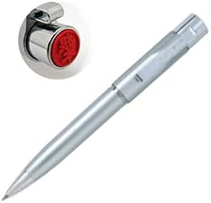 Amazon ネームペン スタンペンｇ ノック式 印鑑付きボールペン シャチハタ式ネーム印 ボールペン シルバー ネームペン 文房具 オフィス用品