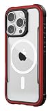 【RAPTIC】 iPhone 16 Pro Max 対応 ケース クリア MagSafe 対応 耐衝撃 米軍 MIL規格 スマホケース アルミ フレーム マグセーフ スマホカバー [ iPhone16ProMax アイフォン 16 プロマックス 対応 携帯ケース ] iPhone 16Pro Max Case Shield MagSafe レッド