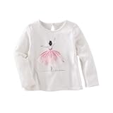 OSHKOSH(オシュコシュ) バレリーナティ アイボリー トップス長袖Tシャツ 2歳【並行輸入】