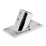 SunniMix マリングレード　316ステンレス鋼　デッキ　手すり　60度　長方形ベース　パイプ/レール用　全2サイズ - 22ｍｍ