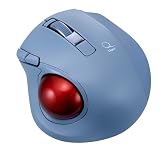 ナカバヤシ 小型BT静音5ボタン レーザー式親指トラックボール／ブルー MUS-TBLF225BL