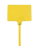 Aviditi CTID82 Identification Cable Tie, 6" Length x 1/4" Width, 120 lbs Tensile Strength, Yellow (C