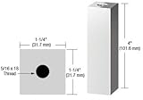 CRLクローム1 – 1 / 4 "正方形スタンドオフベース4 " Long