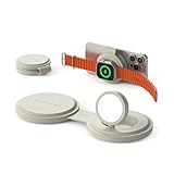 SATECHI OntheGo™ 2 in 1 ワイヤレス充電器 Qi2 ポータブル 3台同時 充電器 1mケーブル付 iPhone 17～12 シリーズ用 15W 急速充電、Apple Watch 用 5W、AirPods 用 5W、マグネット式トラベル充電ステーション – サンド