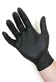 Atlantic Safety Products Black Lighting Powder-Free Disposable Nitrile Gloves - Size Extra-Large, Ca