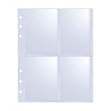 トレカ ファイル カードファイル 40/80パック 320/640ポケット 6リング A5 バインダースリーブ 2.5x3.5インチ 両面4ポケット 大容量 防水 透明 フォトカードシート カードスリーブページ ゲームカード用 (40パック)