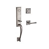 Baldwin DCDELXFEDLTSR152 Reserve Double Cylinder Handleset Del Mar x Federal with Traditional Square