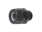 Woodhead 5528WBLK Cable Strain Relief Grip Locknut Black Max-Loc Cord Seal Straight Male 1/2 NPT Thr