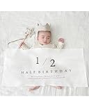 LIKENNY ハーフバースデー タペストリー happy birthday 壁掛け セット half birthday 1/2 誕生日タペストリー 飾り付け 誕生日 記念日用 ハンドメイド フック貼り付けツール付き（横版の2分の1）