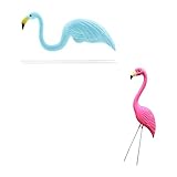 P Prettyia 人工フラミンゴ　プラスチック　フラミンゴ芝生　置物　2個　生き生き　庭　装飾