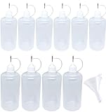 ニードルボトル [5ml/10ml/15ml/20ml/30ml/50ml/100ml/120ml] 【国内ブランド】マスキング リキッド などに ドロッパー ボトル 10本 ろうと付 全 8サイズ (15ml 10本 セット)