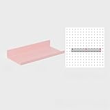 Jinchuan パンチングボード 高級スチール 有孔ボード ペグボード デスクボード 収納ボード マグネットボード 磁石対応 耐荷重 3WAY設置 DIY 取付簡単 工具収納 飾り収納 デスク オフィス キッチン 洗面所 大容量（サクラピンク，大サイズ折り曲げ棚）