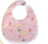 Jemima Puddle Duck Plastic Coated Bib Pink Flowers by Shreds