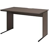 オフィスコム オフィスデスク 平机 幅1200×奥行700×高さ700mm 配線スリット スチール脚 ワークデスク 事務机 ダークブラウン Z-LWD-1270-DKB