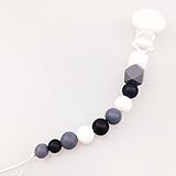 Mamimami Home 新生児贈り物 食品グレード　歯固め　赤ちゃんのおもちゃ ソフト シリコーン ビーズ　ベビー用　おしゃぶり ママ看護用ジュエリー　[黒・白・灰]