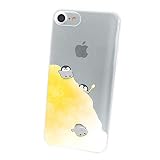 iPod TOUCH 6 / 7 スマホケース カバー ポリカーボネート製 [デザインB クリア・レモン / ３匹のペンギンとかき氷] RB-936B アイポッド タッチ