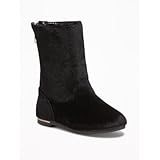 オールドネイビー OLD NAVY/ ベルベット ジッパーブーツ ブラック シューズ 12.5cm【並行輸入】