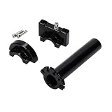 (nakira) レスポンス良し！ ハイスロットル アルミ 汎用 ハイスロ CNC加工 軽いアクセル CB400 ゼファー400 ZRX XJR400 GSX400 (ブラック 黒)