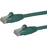 StarTech.com カテゴリー6 LANケーブル(Cat6) RJ45モールディングコネクタ(ツメ折れ防止カバー付き) 30.4m グリーン N6PATCH100GN