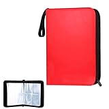 カードファイル トレカケース トレーディングカード 4ポケット 400枚収納 レッド 赤 カード