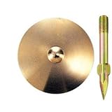 真鍮製水準点鋲 径80mm：【測量機器】：205-0057