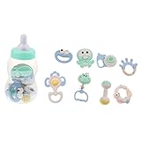 B Baosity 幼児　びん 　ラトル　歯固め　ガラガラ　がらがら　おもちゃ　セット　プラスチック製 　全3種類 - 8本のボトルパッケージ