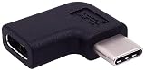L型USB Type-Cアダプター 90度方向変換タイプcオスタイプcメス USB3.1左右変換アダプター USBコネクタType-Cデバイス対応 (ブラック)