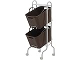 Free Bucketランドリーラック 2段 No.8246 チョコブラウン