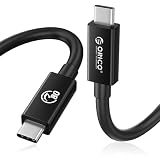 ORICO 80Gbps双方向USB Cケーブル 120Gbps単方向デュアル8K@60Hzビデオ対応 240W急速充電対応 1M Thunderbolt 5/4/3 USB4 & USB-Cデバイス対応