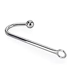 アナルフック Ｊ型アナル 前立腺マッサージ 手動アナニー スティック型アナル拡張 膣挿入可シングルボールメタルフック トコロテンＳＭプレイ 拘束ロープを通し穴あり 直径30ｍｍ