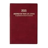 手帳 2025 スケジュール帳 2024年10月始まり 週間バーチカル B6 グラン・ド・パリ ボルドー マークス 25ADR-CV06-BD