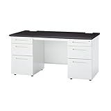 3段・3段両袖机  幅1400×奥行700×高さ700 UO-F6 (DB:ダークブラウン)