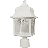 Sunlite 47218-SU DOD/ORP/WH/CL/MED Decorative Outdoor Orchid Post Polycarbonate Fixture, White Finis