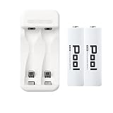 充電池 充電器セット 単3電池 ×2本 と USB充電器 の スターターセット (ターコイズ)
