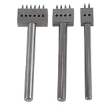 Zerodis レザーパンチ 丸目打ち 4mm/5mm/6mm/8mm 衝撃抵抗性 バッグ・財布・ベルト DIY ハンドメイド愛好者 3PCS (間隔 5mm (2+4+6))