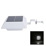 LEDソーラーライト　屋外　防水 センサーライト　太陽発電 四角形　TOPAIM ZONTEN 屋根 防犯ライト おしゃれ 省エネ 明暗センサー 白 昼光色