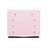 アルファタカバ 姫系チェストシリーズ キラーズ 100cm幅4段 パステルピンク 取っ手クリスタルグリーン